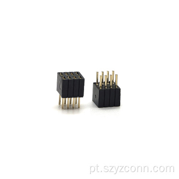Conector fêmea 8P com passo de 1,27 mm